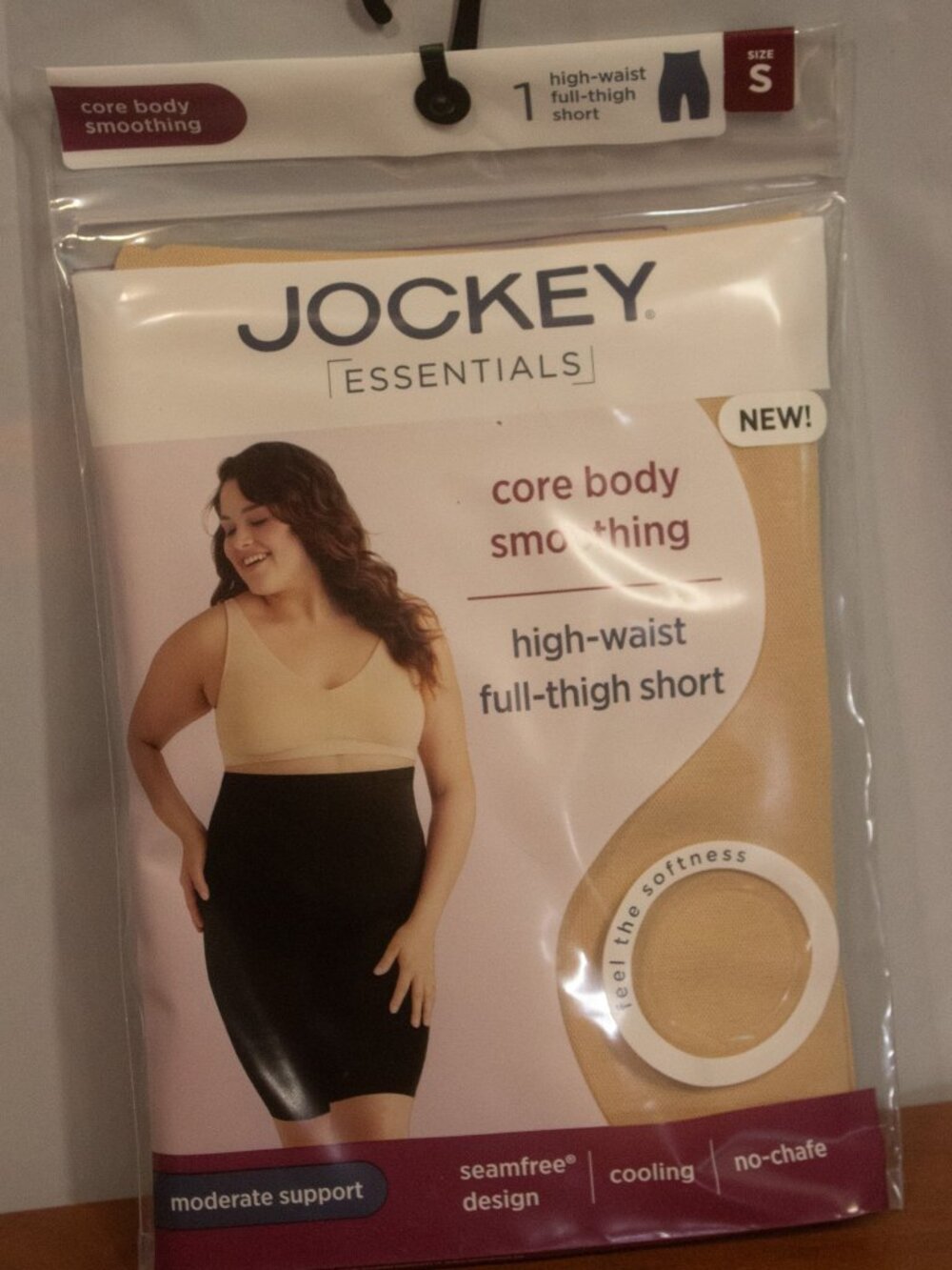 New! Jockey Essentials Women's Core Body Smoothing High-waist Full-Thigh Shorts